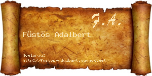 Füstös Adalbert névjegykártya